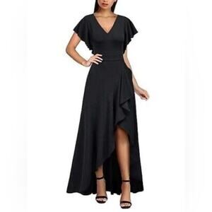 Miusol Black Hi-Lo Maxi Dress